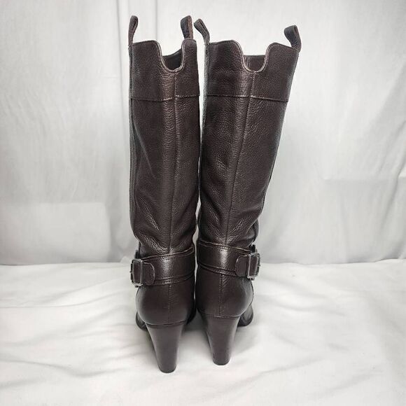Gianni Bini Tall Knee High Brown Leather Women's Boots Size 6 - Picture 4 of 10